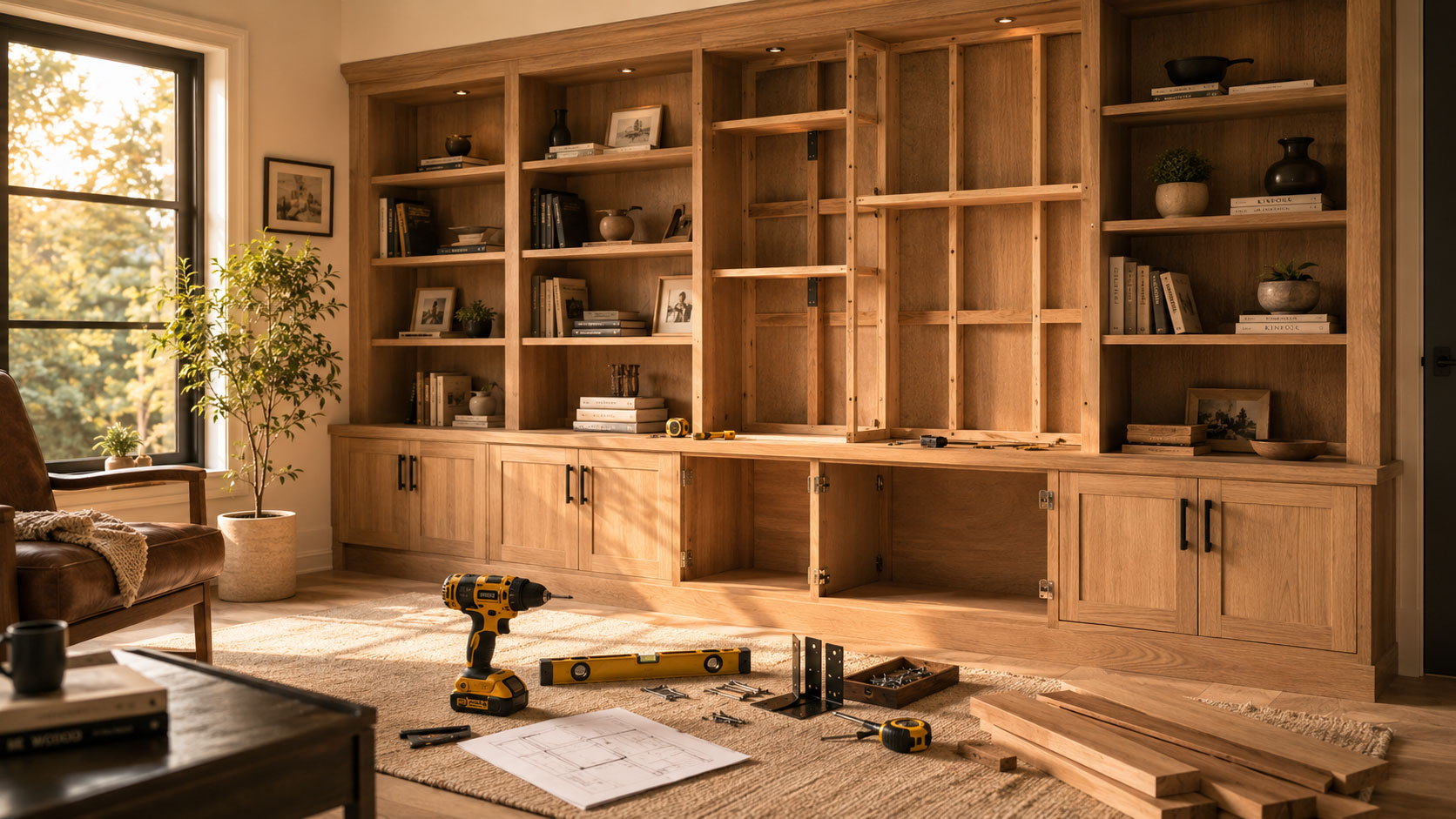 Built-in Shelving & Bookcases North Vancouver — Route 99 Handyman