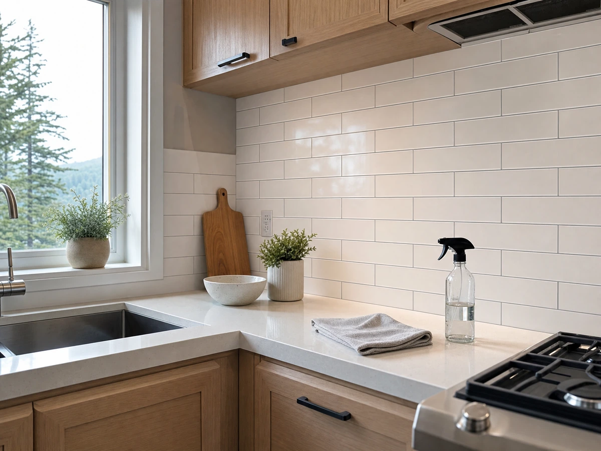 Backsplash & Tile Installation finished details and aftercare in North Vancouver