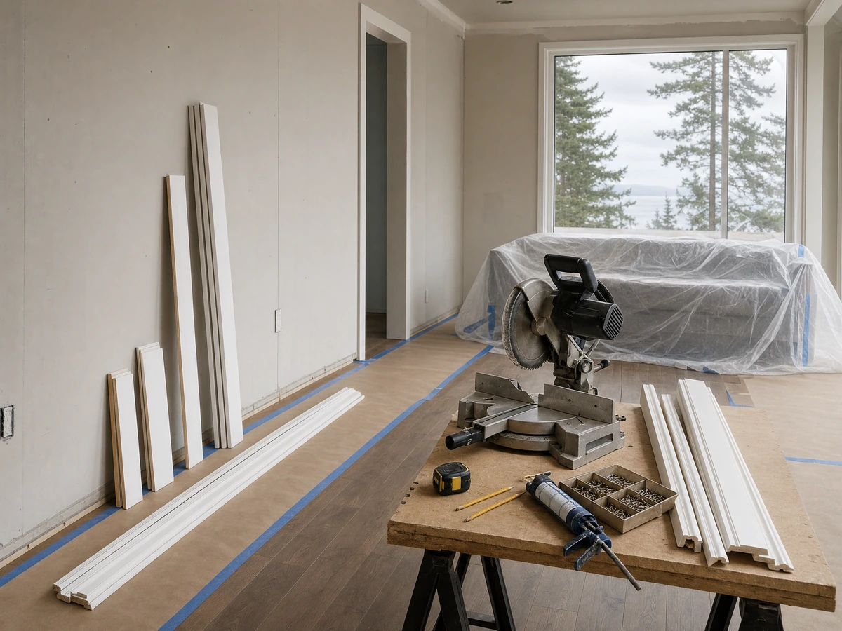 Baseboard & Trim Installation preparation and installation in North Vancouver