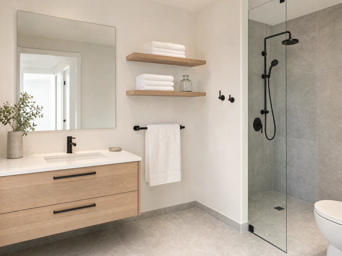 Bathroom Fixture Upgrades finished result in North Vancouver