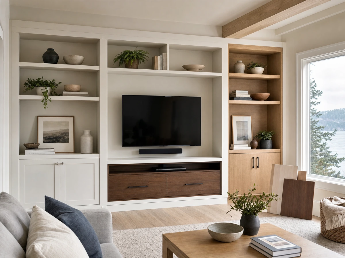 Built-in Shelving & Bookcases material and service options in North Vancouver