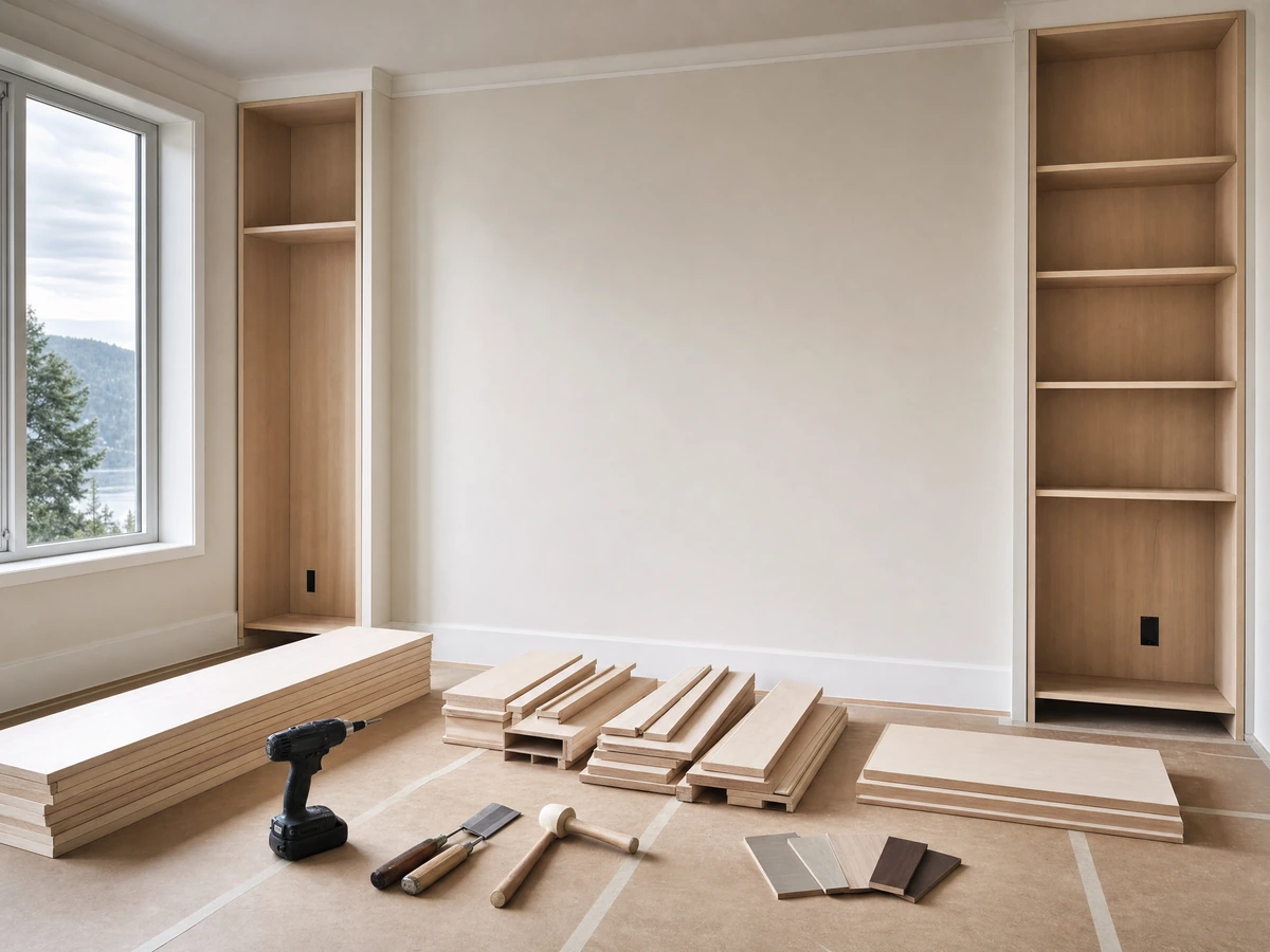 Built-in Shelving & Bookcases scheduling and home preparation in North Vancouver