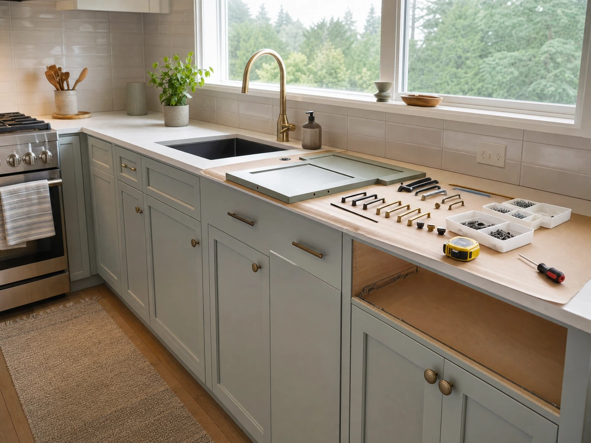 Cabinet Hardware Upgrades scheduling and home preparation in North Vancouver