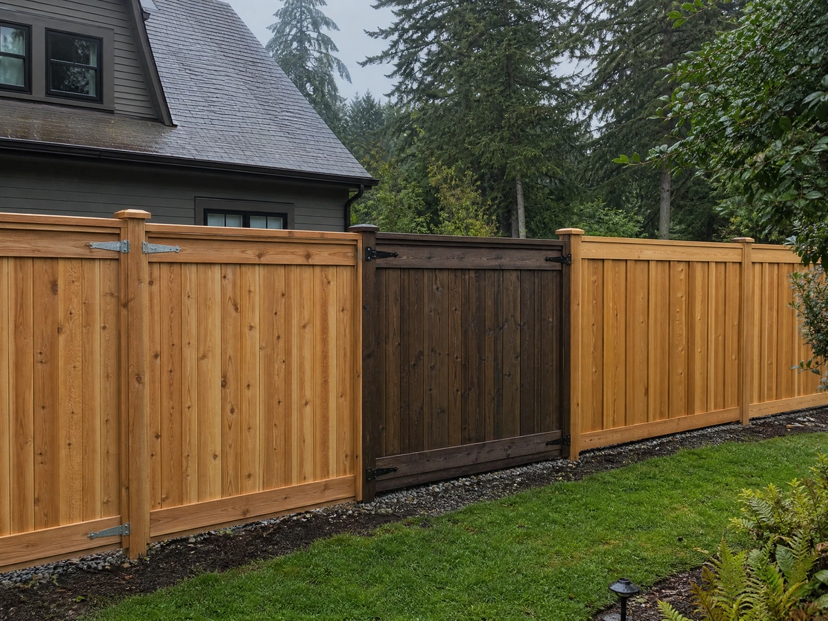 Cedar Privacy Fence Installation material and service options in North Vancouver