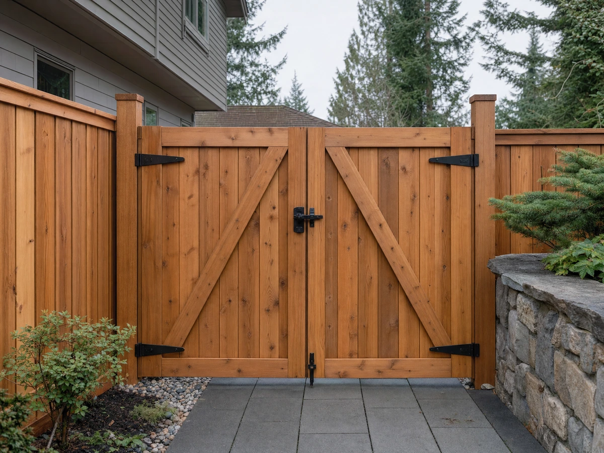 Custom Gate Build & Installation finished details and aftercare in North Vancouver