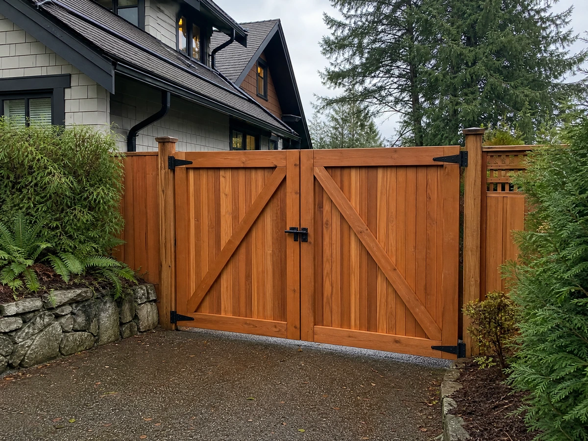 Custom Gate Build & Installation finished result in North Vancouver
