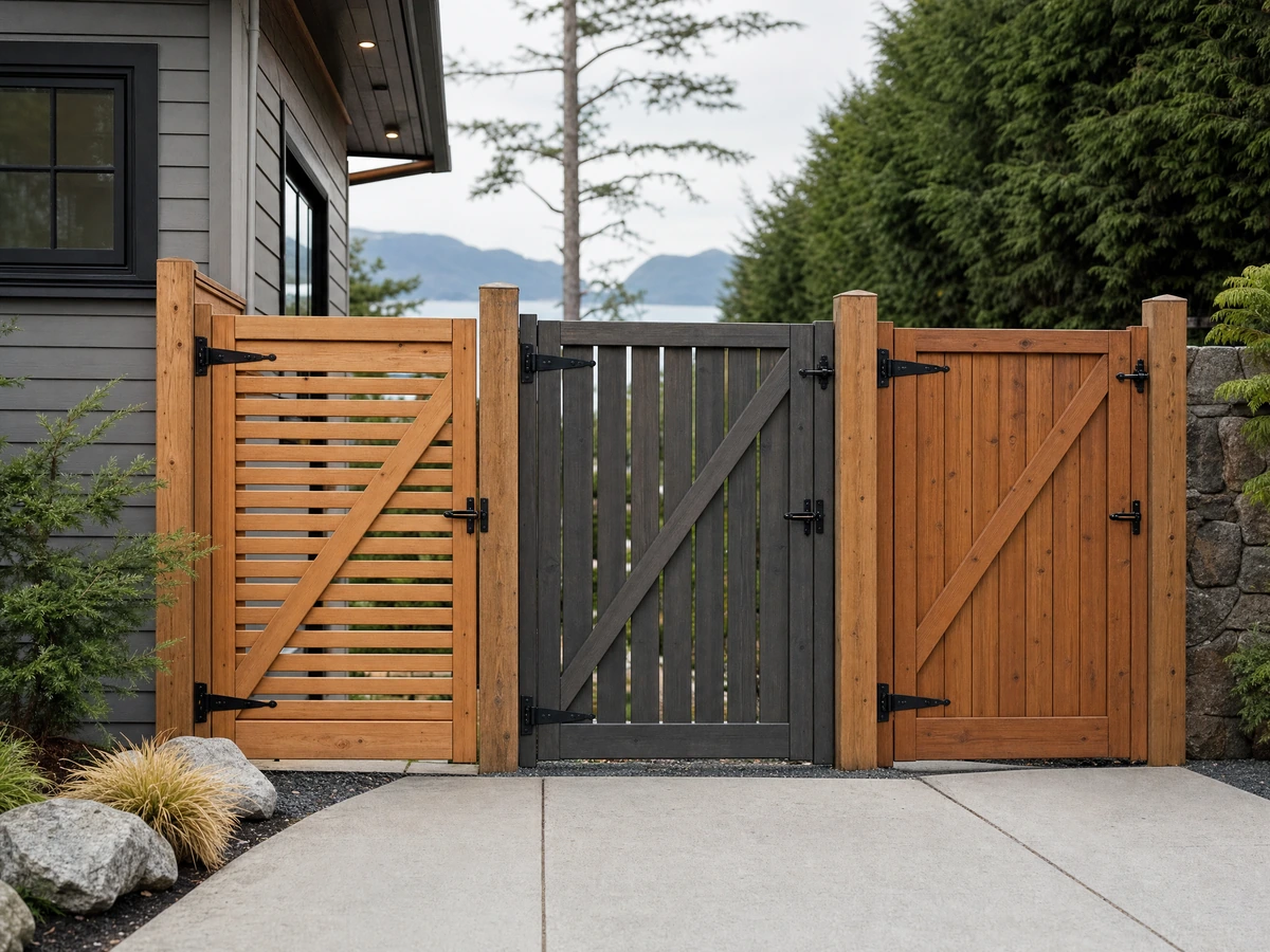 Custom Gate Build & Installation material and service options in North Vancouver