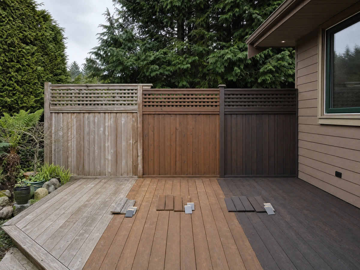 Deck & Fence Staining material and service options in North Vancouver