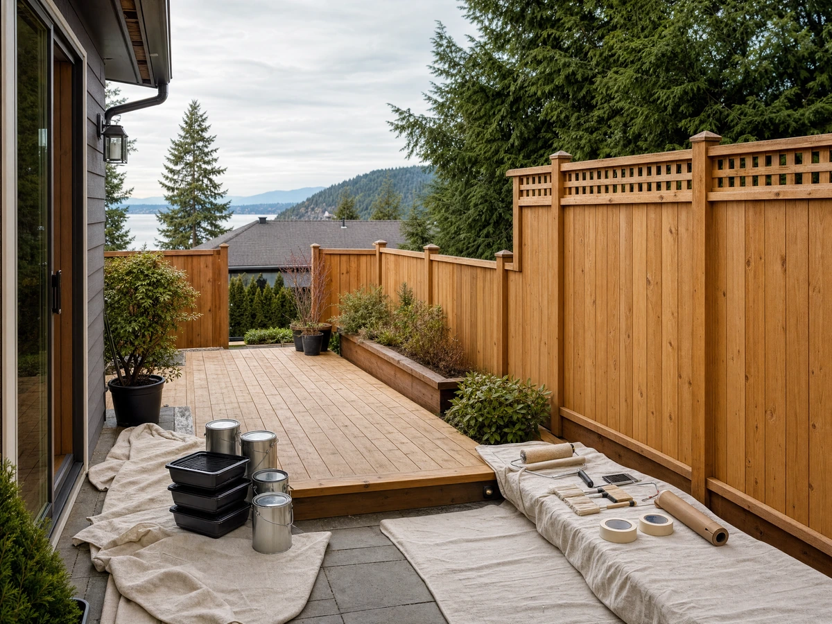 Deck & Fence Staining scheduling and home preparation in North Vancouver