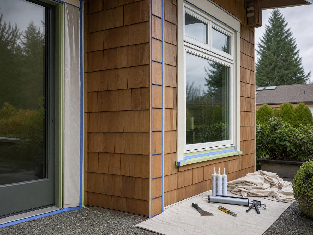 Exterior Caulking & Weatherproofing preparation and installation in North Vancouver