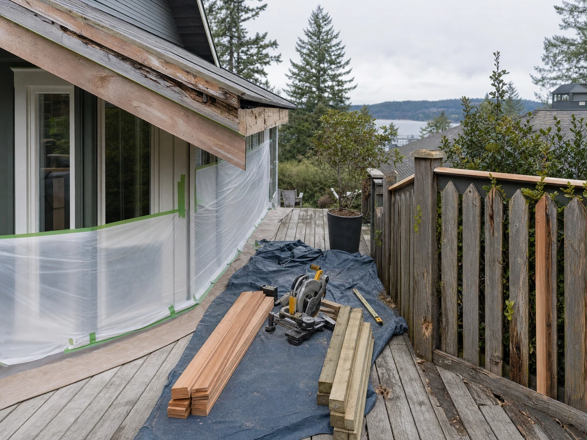 Exterior Wood Repairs preparation and installation in North Vancouver