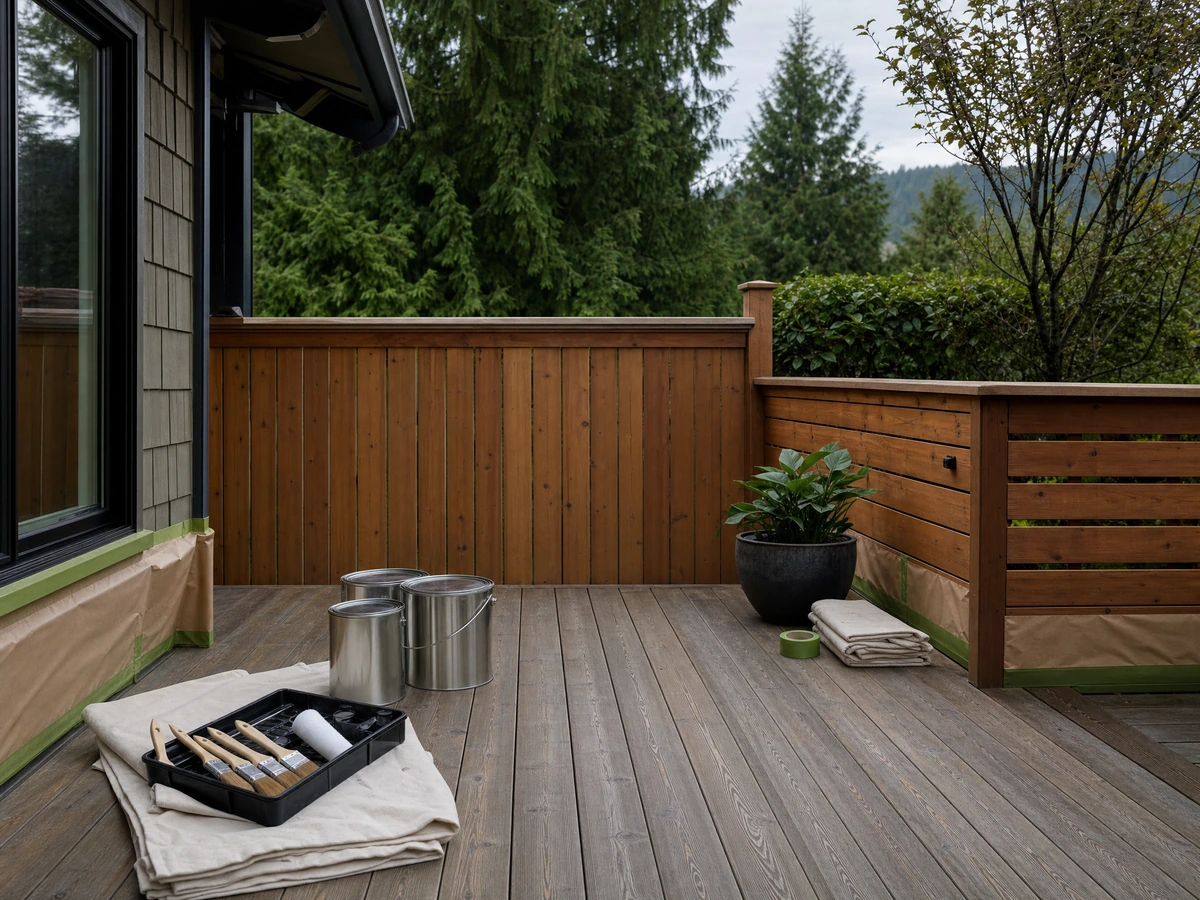 Fence & Deck Staining scheduling and home preparation in North Vancouver