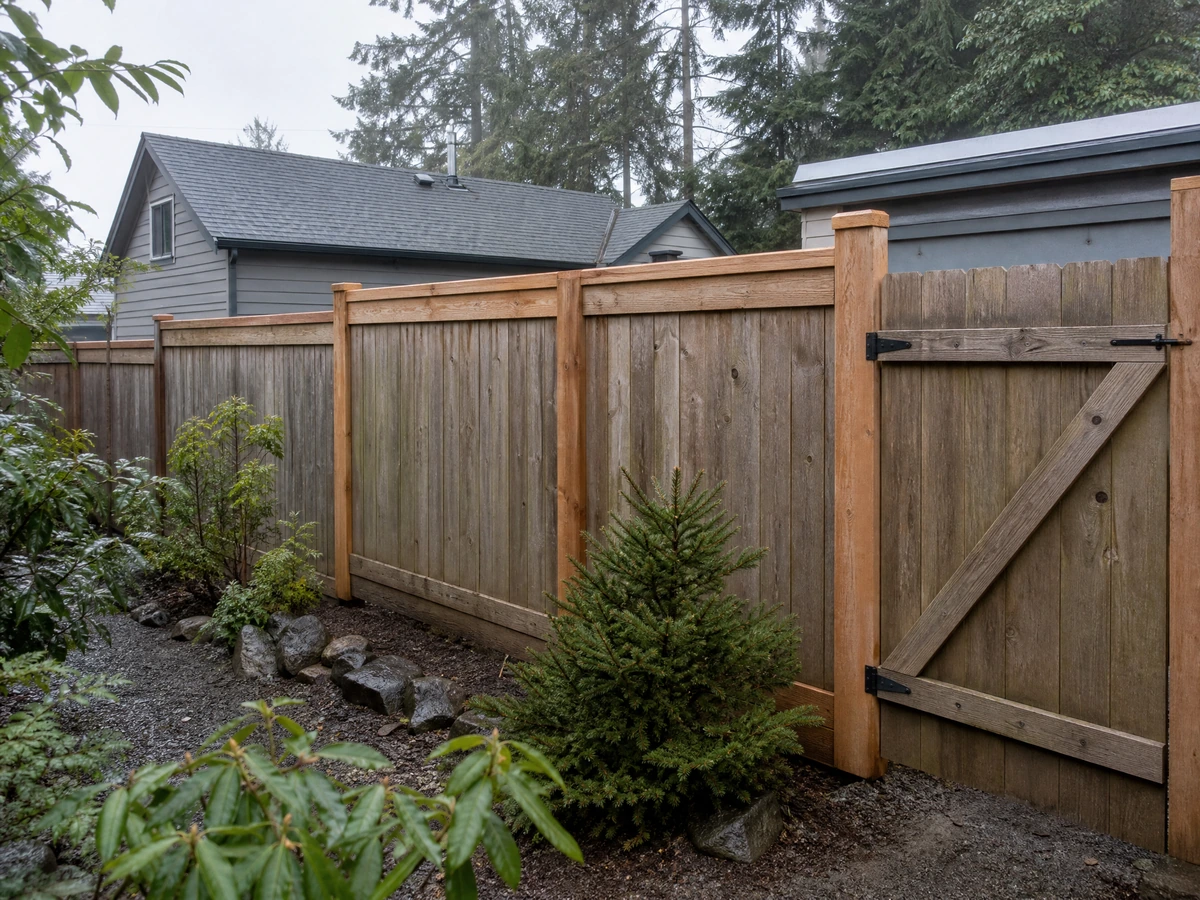 Fence Repair & Post Replacement finished result in North Vancouver