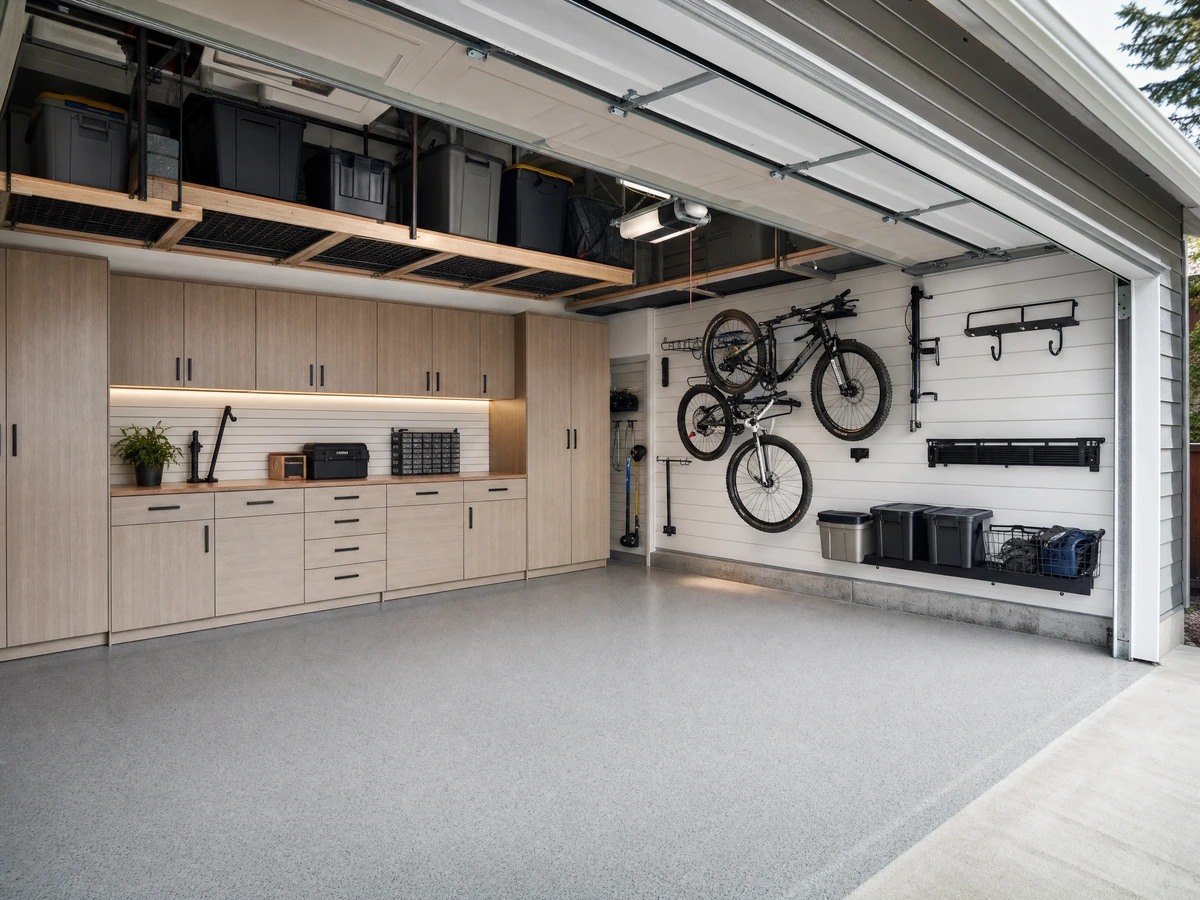Garage Storage Systems finished result in North Vancouver