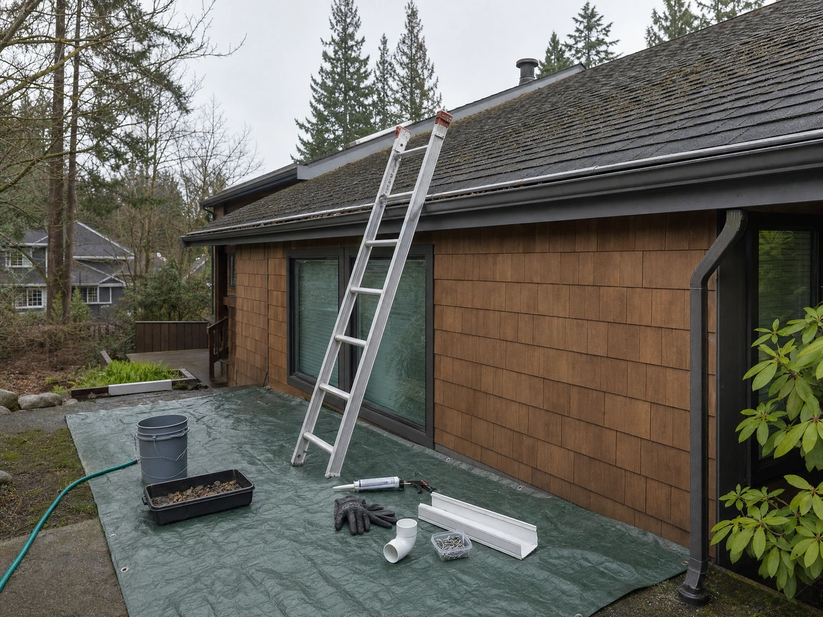 Gutter Cleaning & Repair preparation and installation in North Vancouver