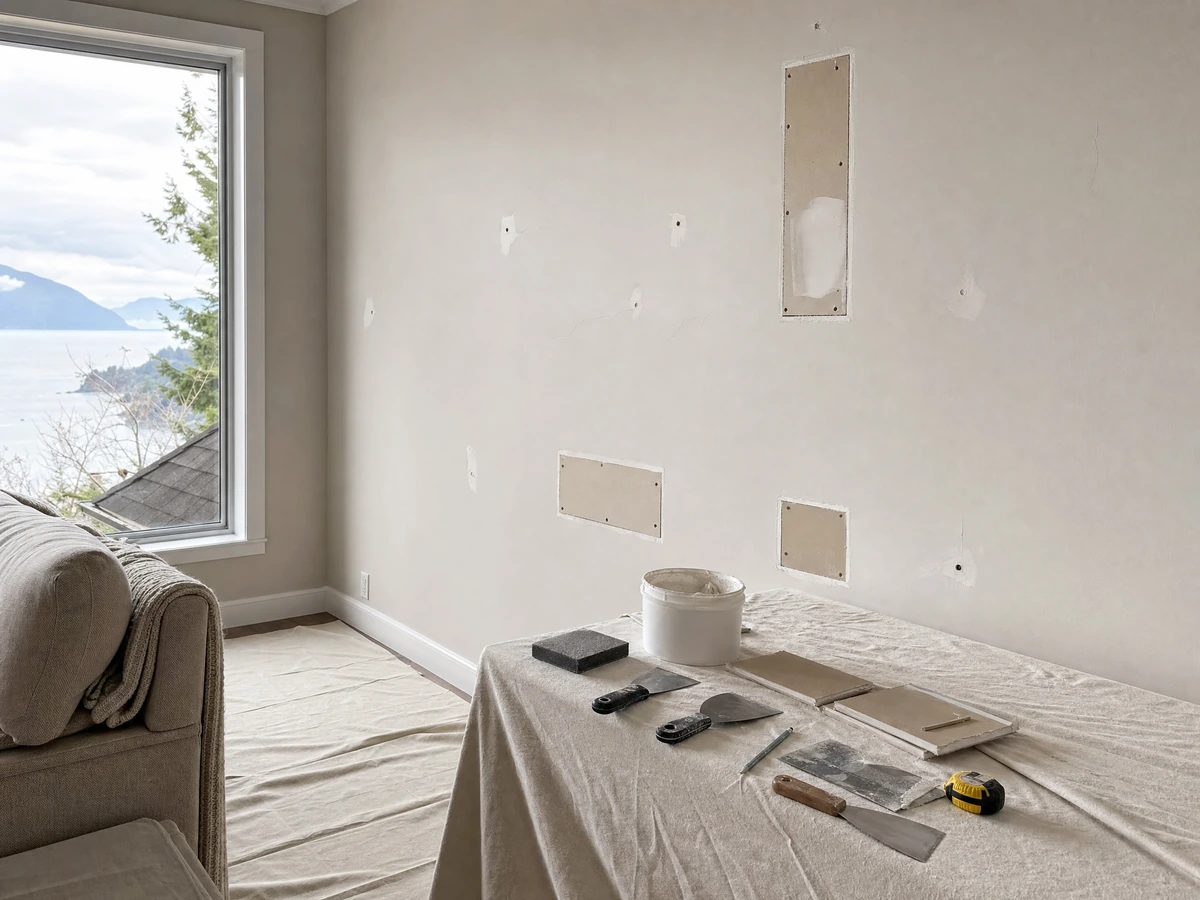 Drywall Repair & Patching scheduling and home preparation in North Vancouver