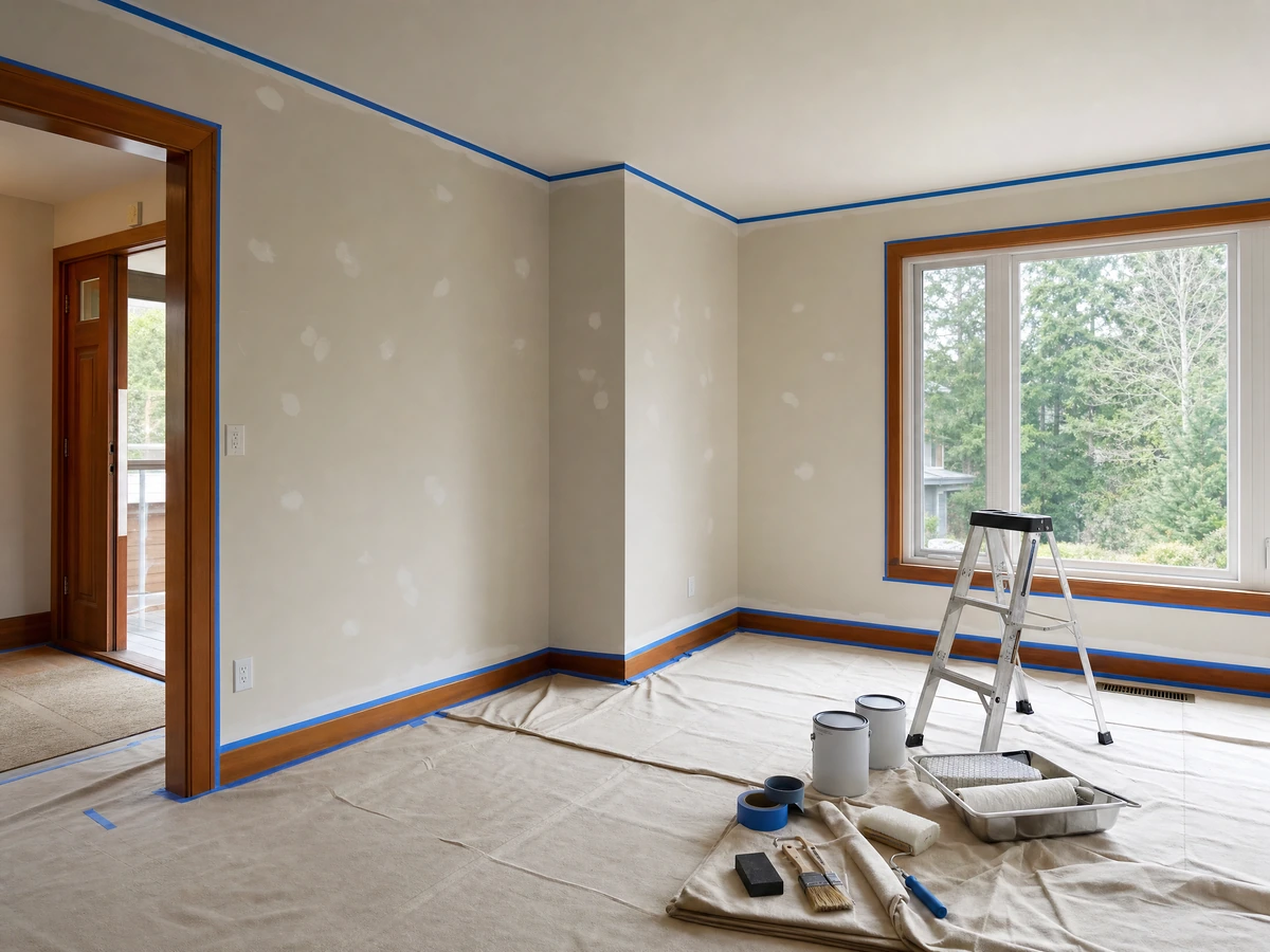 Interior Painting preparation and installation in North Vancouver