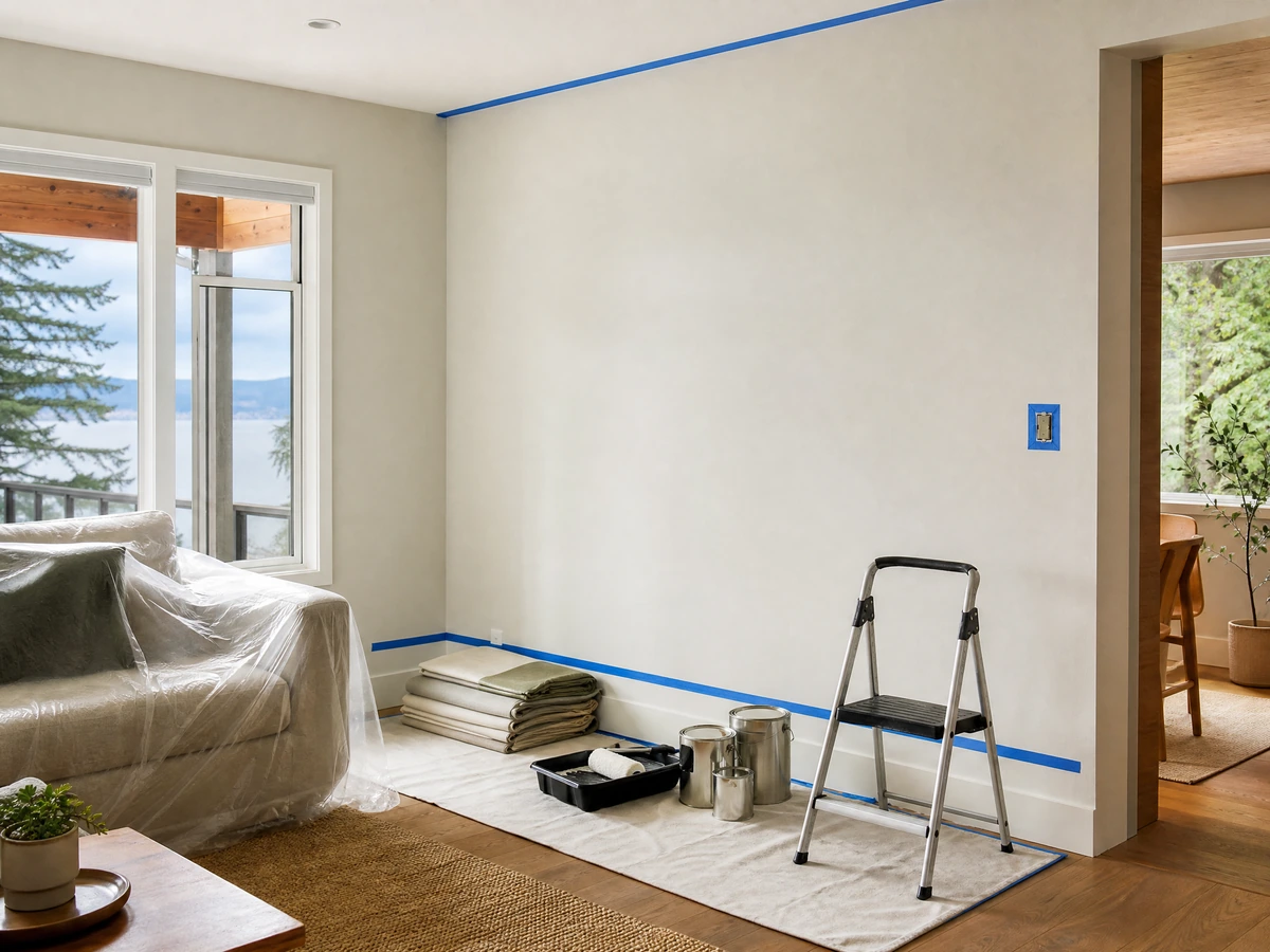 Interior Painting & Touch-Ups scheduling and home preparation in North Vancouver