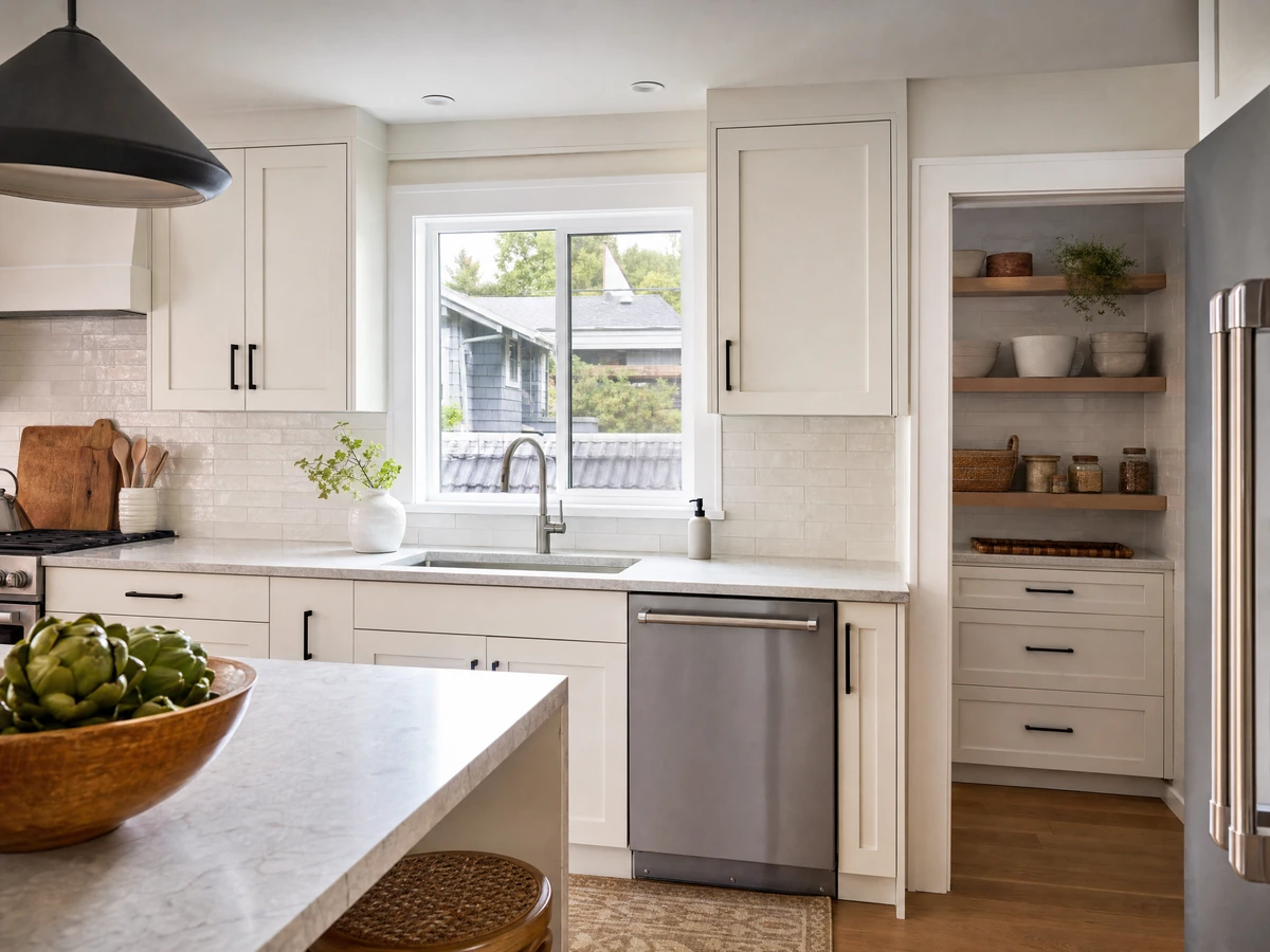Kitchen hardware and backsplash upgrades in North Vancouver