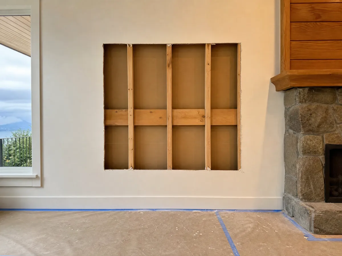 Large Drywall Hole Repair planning and existing conditions