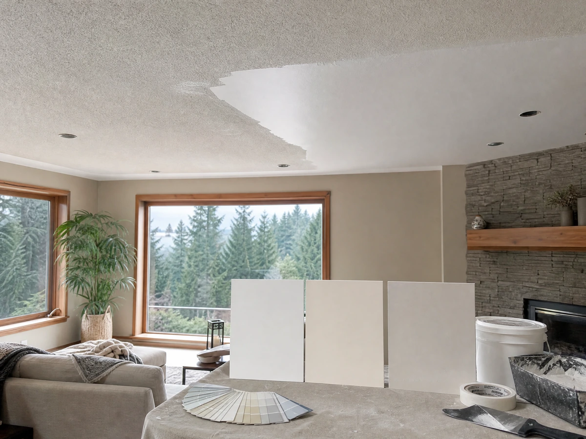 Popcorn Ceiling Removal material and service options in North Vancouver