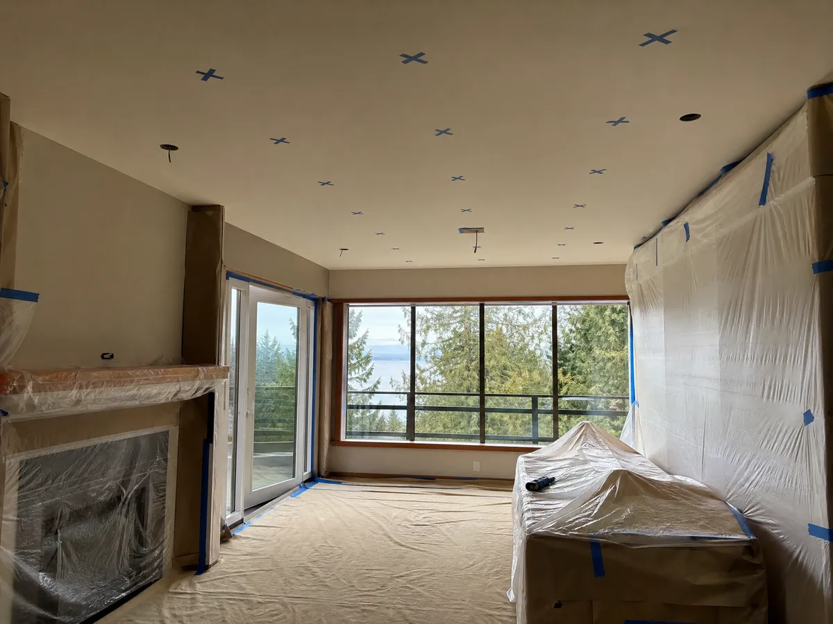 Popcorn Ceiling Removal & Repaint planning and existing conditions