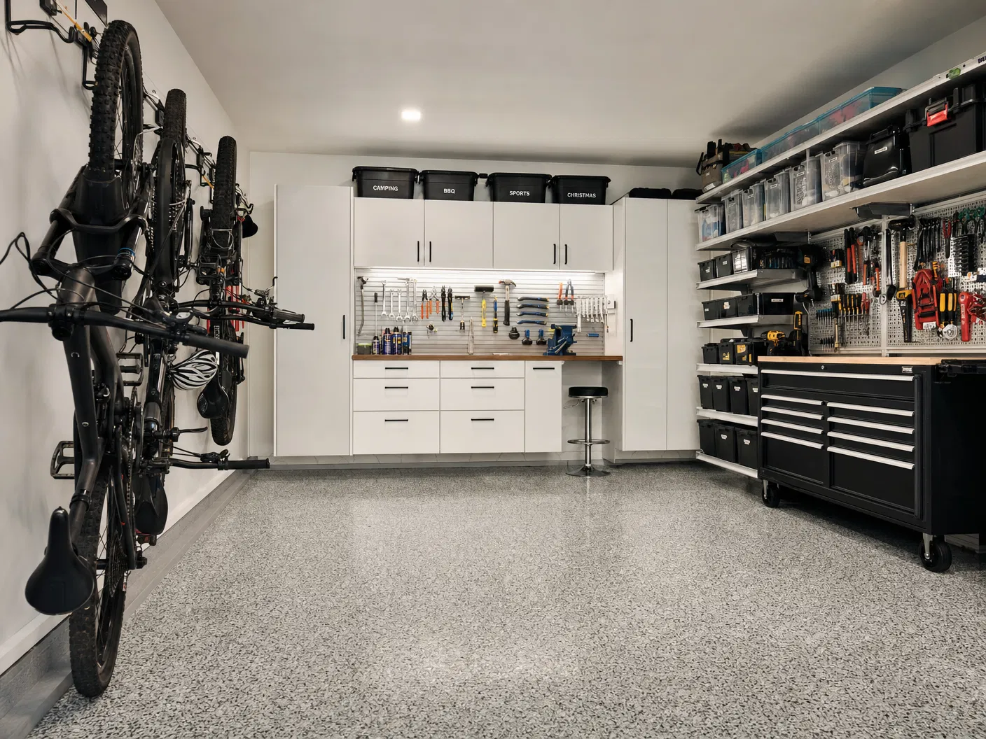 After: Garage Storage System Install in Pemberton Heights, North Vancouver