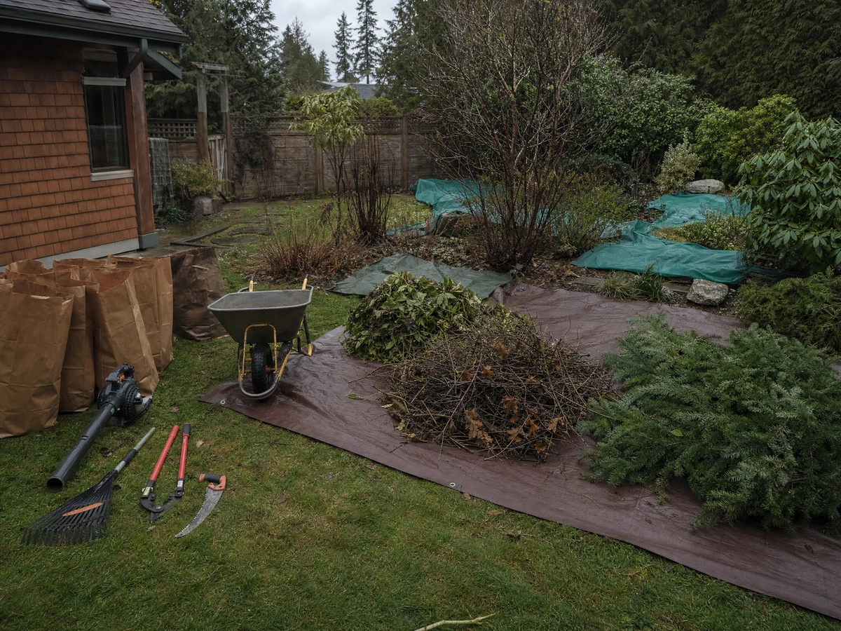 Yard Cleanup & Debris Removal preparation and installation in North Vancouver